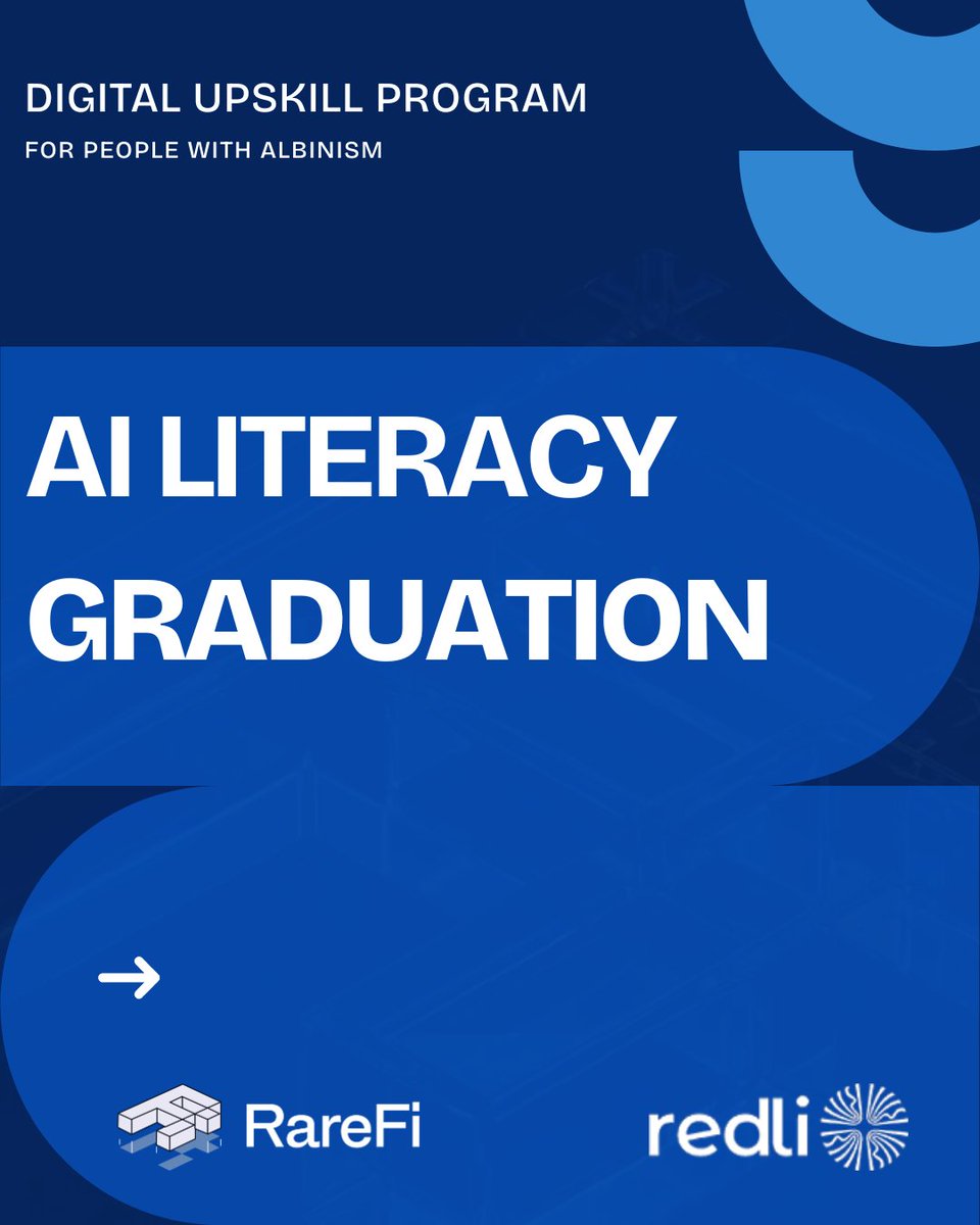 RareFi_org's tweet photo. The Advanced Phase of our Digital Upskill Program with @redliafrica has come to a close.
From learning digital basics to building with AI, the journey has been inspiring. Special thanks to our mentors, tutors, volunteers, partners, and everyone who made this possible! https://t.co/nxjUX9MhTa