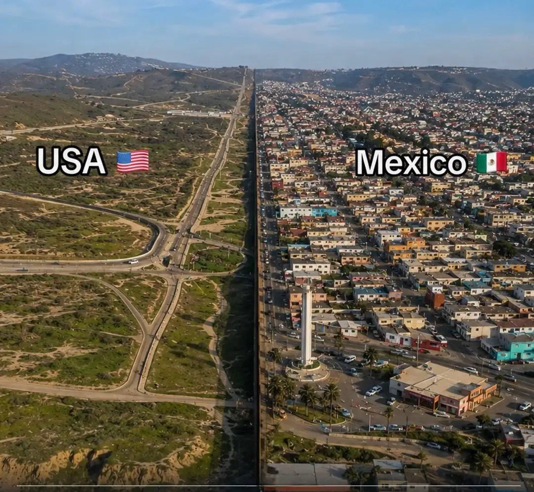 EverythingTunde's tweet photo. The most unique borders in the world 🌎 

USA 🇺🇸 and MEXICO 🇲🇽 https://t.co/JPdo1a0kcH