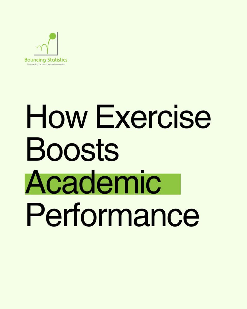 BouncingStats's tweet photo. 🏃‍♂️📚 Your brain loves to move.

Exercise does more than keep you physically healthy. It can improve focus, strengthen memory, reduce stress and give you the energy to learn more effectively.

Taking care of your body also means taking care of your mind.

#Education https://t.co/uSViFFOTuE