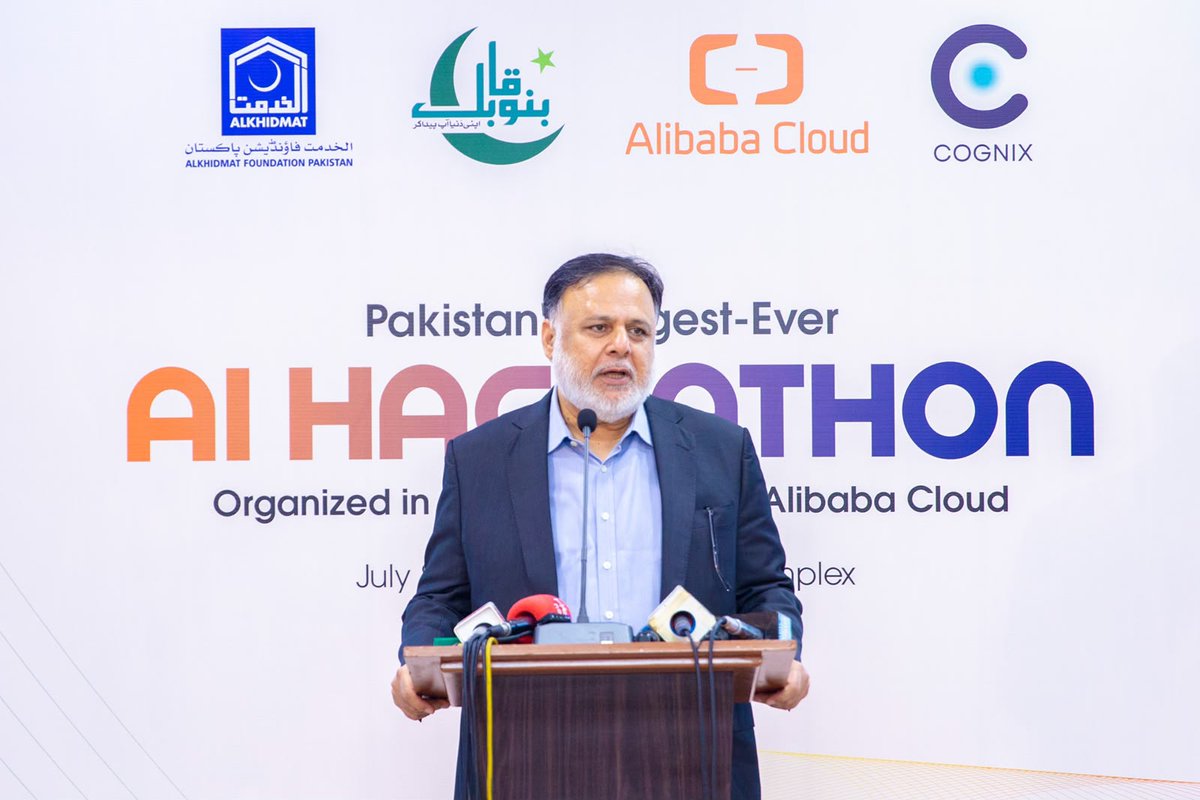 AlkhidmatOrg's tweet photo. Pakistan's first AI Hackathon is here!
#BanoQabil, in collaboration with @alibaba_cloud and Cognix, has launched a platform empowering young innovators to build AI-powered solutions, compete for mentorship, rewards, and global opportunities.
#AlibabaCloud #AIHackathon https://t.co/pX1znzwr4e