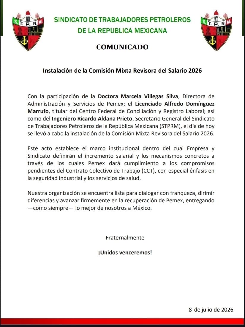letyrosher's tweet photo. Les deseo mucho éxito en esta importante encomienda. Que el diálogo, la unidad y el respeto prevalezcan en cada decisión y que el resultado de su trabajo sea motivo de orgullo para @Seccion42_STPRM Que este proceso dé como resultado acuerdos justos que nos fortalezcan @lgps03101 https://t.co/Lf3WvW7k91