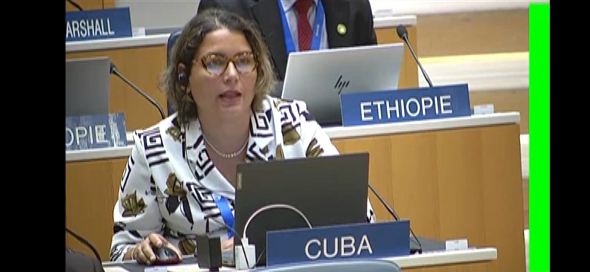 MisionCubaONUG's tweet photo. #Cuba denuncia en Organización Mundial para la Propiedad Intelectual devastador impacto del bloqueo y el cerco energético sobre su sistema de conocimientos, ciencia e innovación https://t.co/HwM1rHEbdS