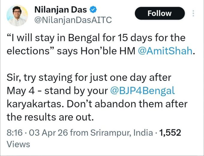 rishibagree's tweet photo. They had made their agenda crystal clear. 
A TMC victory would have triggered a Hindu genocide starting immediately after May 4, much bigger thanwhat happened in 2021.

Destiny, however, had other plans for the land of Maa Durga. https://t.co/m4FGVgMxsC