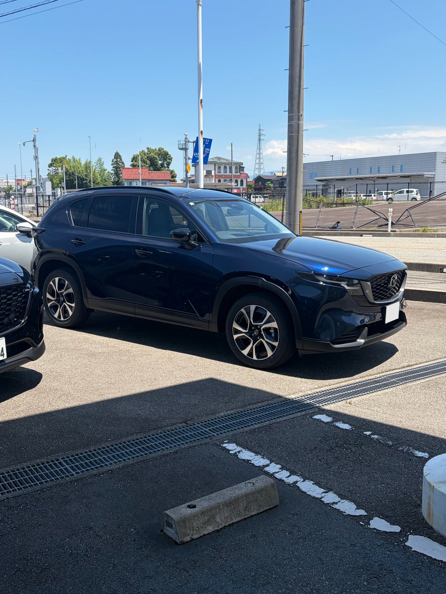 toshicx30awd's tweet photo. 新型CX-5試乗もしてみた。こちらはネイビーブルーのG。ナビの大きさはこっちの方が好みかな?パワーは充分で乗り心地はソフトかつ芯の通った味付けで良き。マジで売れて欲しい。しかしシグネチャーのCX-30が好き過ぎて買い換え対象にはならず…
#新型cx5
#cx5
#withmazda https://t.co/B6BGeIqWvw