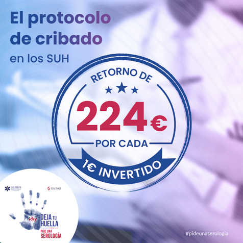 SEMES_'s tweet photo. Implementar el protocolo de cribado de VIH en los SUH no solo salva vidas, también cuida los recursos. 💶

Por cada euro invertido en el programa Deja Tu Huella, el retorno es de 224 euros. 🧮 #Pideunaserología #DejaTuHuella https://t.co/3Ah5n2ETTQ