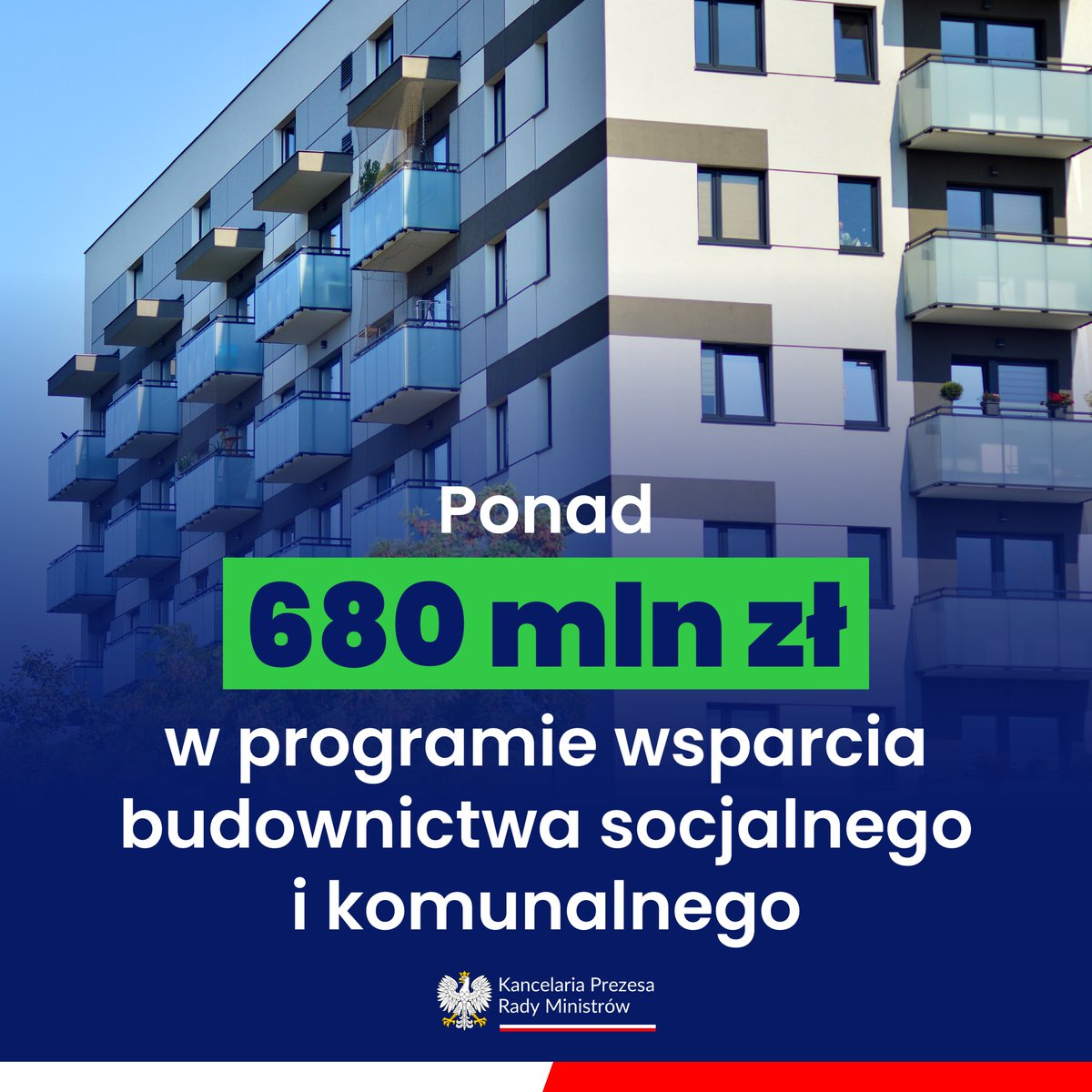 PremierRP's tweet photo. 🏘️ Ponad 680 mln zł na nowe mieszkania społeczne i komunalne!

Dzięki kolejnym środkom z programu BSK powstanie ponad 2 tys. mieszkań. W 2026 roku na rozwój budownictwa społecznego i komunalnego przeznaczono już ponad 4 mld zł – najwięcej w historii programu. 🇵🇱

Więcej informacji ➡️ https://t.co/QJN1DnIIkH