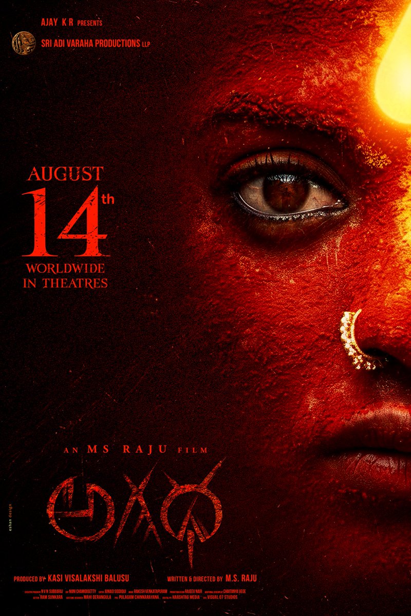 MSRajuOfficial's tweet photo. FEAR unfolds like never before 😈❤️‍🔥

#Agadha GRAND RELEASE WORLDWIDE on AUGUST 14th 💥

Gear Up for One-of-a-Kind Horror Cinematic Experience in cinemas🔥

Written & Directed by @MSRajuOfficial 🎬

#AgadhaOnAug14th @SAVProductions_ @bhaskarla_sai @shravanreddy7_ @Ulka12official #ShijuAbdulRasheed #JovikaVijayKumar #RoshanBasheer #ShreyaRaniReddy #RakeshVenkatapuram #JunaidSiddiqui #NaniChamidisetty #RajeevNair #ChaitanyaVege @vkfilmsrelease