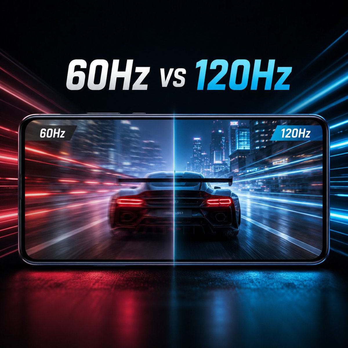 Officialitech's tweet photo. Screen Refresh Rate Gaming Me Difference La Sakta Hai!

60Hz, 90Hz aur 120Hz display me screen ek second me alag-alag baar refresh hoti hai. Higher refresh rate se scrolling aur gaming zyada smooth feel hoti hai, bas battery thodi zyada consume ho sakti hai. https://t.co/qSIWZ3iA81