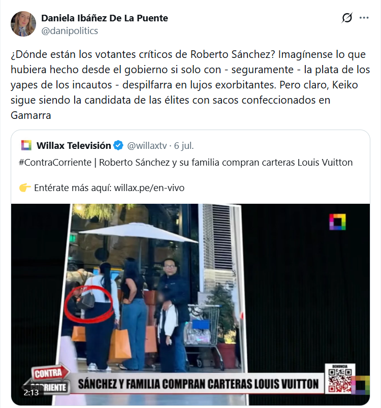 mia_minano's tweet photo. No solo hay que ser bruta o escaza de cerebro para afirmar, que la señora que hace cola en un restaurant, es la hija de Roberto Sánchez

Sino también ser bien P.R.A para afirmar que se usó plata de yapes en eso

DIFAMACIÓN DEMOSTRADA

Rospigliosi Marcos Manu Manchay
@danipolitics https://t.co/voQA5vyGWa