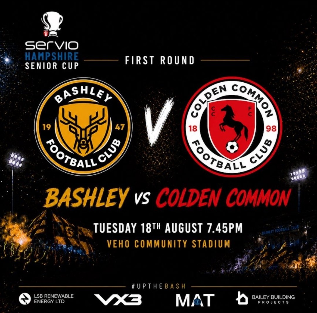 ColdenCommonFC's tweet photo. We have been drawn away to @BashleyFootball in the Hamshire Senior Cup. 

A tough test ahead but one we are looking forward to. https://t.co/pWCMMb51qm