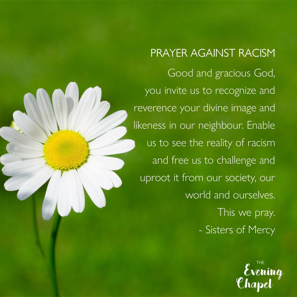 EveningChapel's tweet photo. #TEC #TheEveningChapel #Dailydedication #PrayerAgainstRacism https://t.co/hr4O2WYjz3