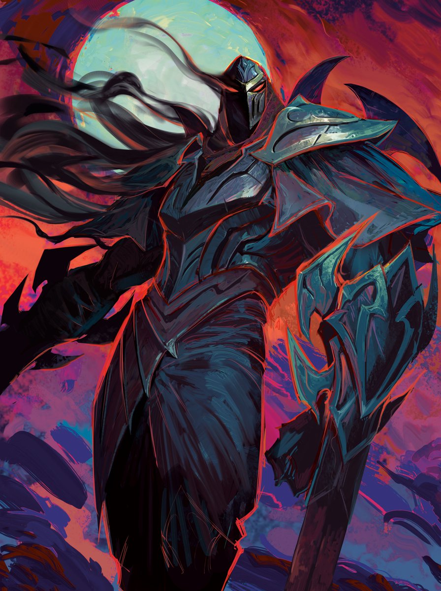 shenyyyh's tweet photo. Honored to have illustrated Zed for #riftbound. Hope you all enjoy the card!

It's a little funny though... my name is Shen, so it was fun painting my enemy haha.😂😂

BTW, I painted Zed, but I main Shen. (Really.) https://t.co/xZCQgQNOkx