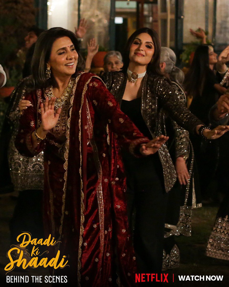 RTakeStudios's tweet photo. Every shaadi has an album. Here's ours 🥳

Watch #DaadiKiShaadi, out now, on Netflix.   Written & Directed: #AshishRMohan
Producers: @RTakestudios @beingu_studios
#ShimlaTalkies #ShraddhaAgrawal #AkshitLahoria #GurjotSingh #GinniChatrath @komalshahani
Co-producers: #HirenGandhi #AzmatJagmag #SandeshAgrawal
Cast: #NeetuKapoor @KapilSharmaK9 #SarathKumar #SadiaaKhateeb #RiddhimaKapoor #YograjSingh #TejuKolhapure #DeepakkDutta #HoodaJitender #AditiMittal #NikhatHegde #VidhaanSSharma #SwarnaPandey #IshanChadha #ChampaFloraDavidJacob #ParveenH  #MohammedAli #RahulSingh #TeamKapilSharma 
A Panorama Studios Worldwide Release
#MurliChhatwani #DarshanShah #PanoramaMovies