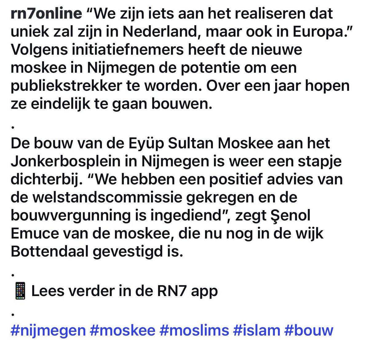 MissMel_12_'s tweet photo. De moskee als trekpleister.
In #Nijmegen kan het. 

Bouwen is overal moeilijk, behalve voor….
#moslims #moskee #woningnood https://t.co/qlSWXpvs9T