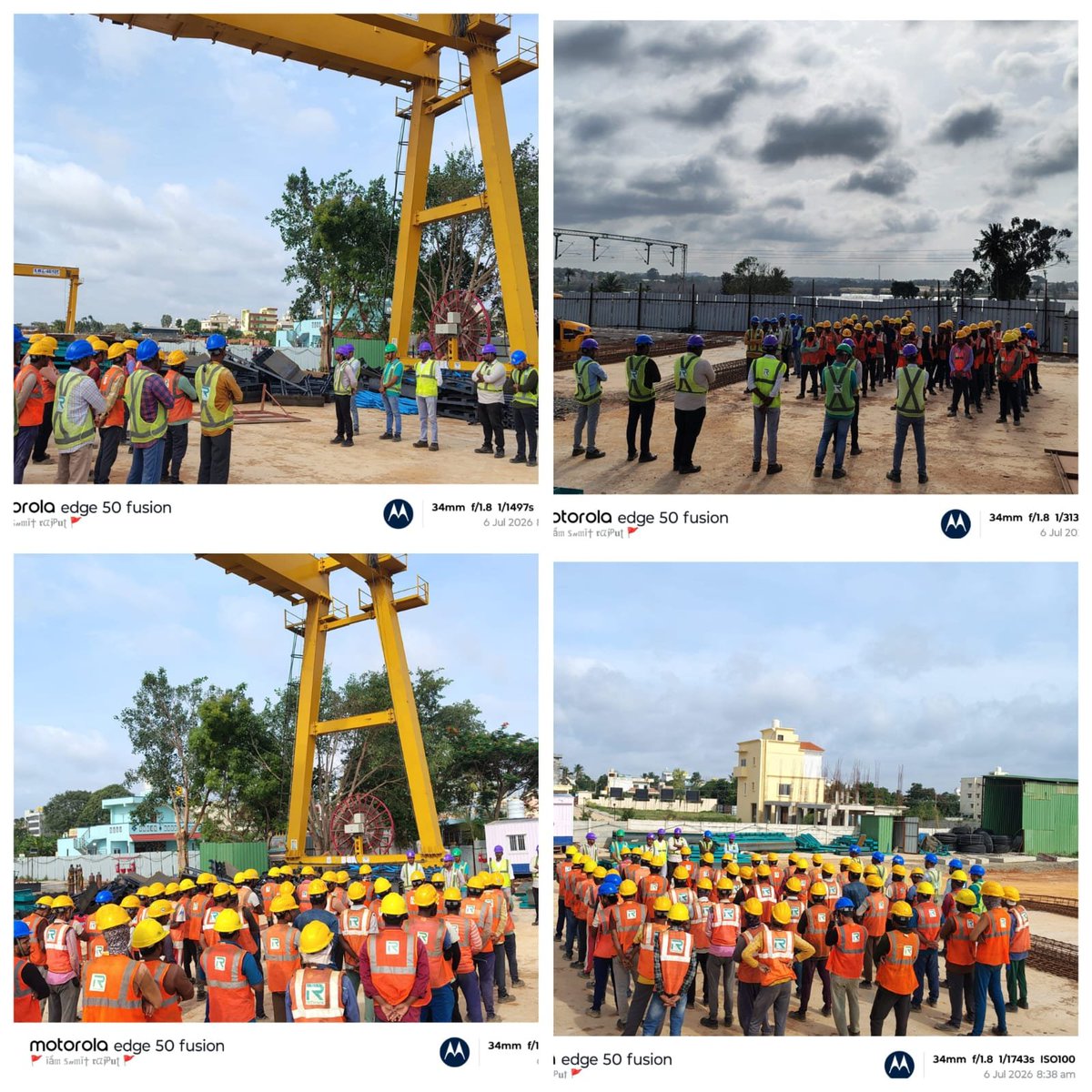 KridePrm's tweet photo. Mass Tool Box Talk Conducted to Reinforce Workplace Safety

📍 Location: Huskur Casting Yard, KRIDE BSRP Corridor 4A

As part of KRIDE's ongoing commitment to ensuring a safe and healthy work environment, a General Safety Training Program (Mass Tool Box Talk) was successfully conducted for the workforce at the Huskur Casting Yard under Corridor 4A.

The interactive awareness session aimed to strengthen workers' understanding of essential safety practices and encourage proactive participation in maintaining a safe construction site.

🎯 Key topics covered during the training included:
✅ Safe work practices at construction sites
🦺 Proper selection and use of Personal Protective Equipment (PPE)
⚠️ Hazard identification, risk assessment, and control measures
🧹 Good housekeeping practices and workplace discipline
🚨 Emergency preparedness, incident reporting, and response procedures
🤝 Promoting a strong safety culture through individual responsibility and teamwork

Regular Tool Box Talks play a vital role in enhancing safety awareness, preventing workplace incidents, and ensuring that every worker returns home safely. KRIDE remains committed to fostering a culture where safety is a shared responsibility and an integral part of every activity.

#MassToolBoxTalk #ToolboxTalk #WorkplaceSafety #ConstructionSafety #SafetyFirst #PPE #HazardAwareness #SafetyTraining #KRIDE #BSRPCorridor4A #HuskurCastingYard #SafetyCulture #SafeWorkPractices #TeamSafety #ZeroHarm