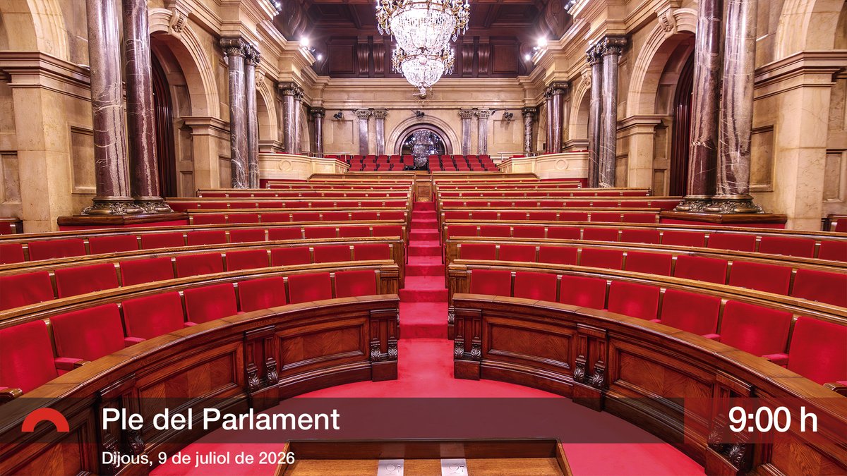 parlamentcat's tweet photo. 🕘 A les 9 h es reprèn el ple del Parlament amb la interpel·lació al Govern sobre la situació política i el balanç del Govern (Junts).    

També es debatran i es votaran les mocions presentades pels grups.

🎥 Directe: https://t.co/EPXlGW1aSI https://t.co/2jvBfqg5SP