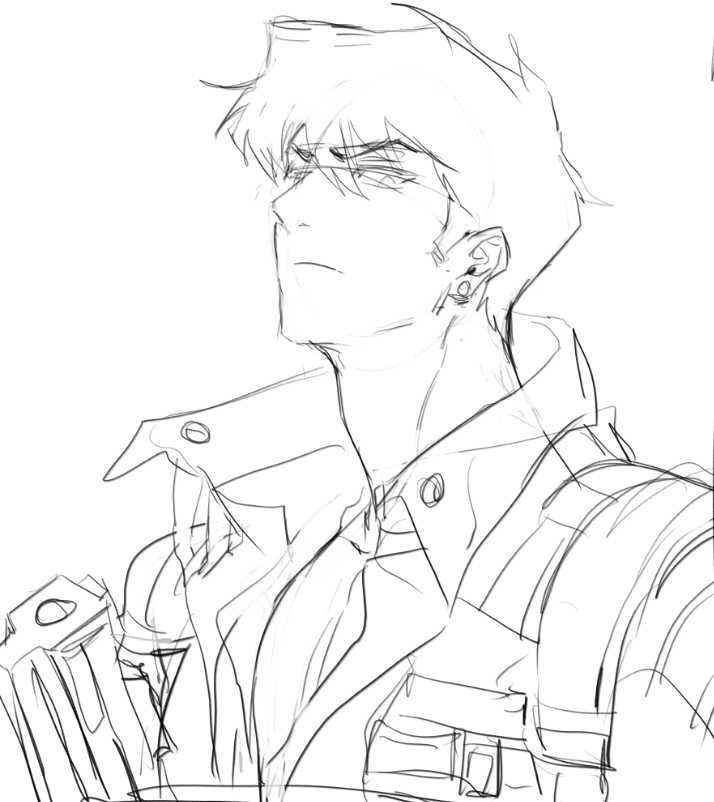 Doko9315's tweet photo. 逆に、こういう頼りがいのある見た目の上司キャラが、戦闘能力皆無で護身用の拳銃しか持ち歩いてない設定が好き…。 作中では常識人で、意外と頭脳派だったら最高…。 大人ポジションを担当してるのに、よく巻き込まれて苦労する感じのキャラ…。 https://t.co/vSkRppSOZt
