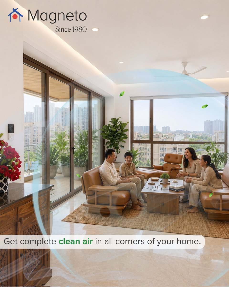 Magneto_IN's tweet photo. True comfort begins with the air you can't see.
Discover Magneto’s Fresh Air Purification System - a centralized system engineered to deliver safe and clean air across every square foot of your home, so that you and your family can breathe with ease.
#cleanairforall #magneto https://t.co/Sd2NhsyAZb