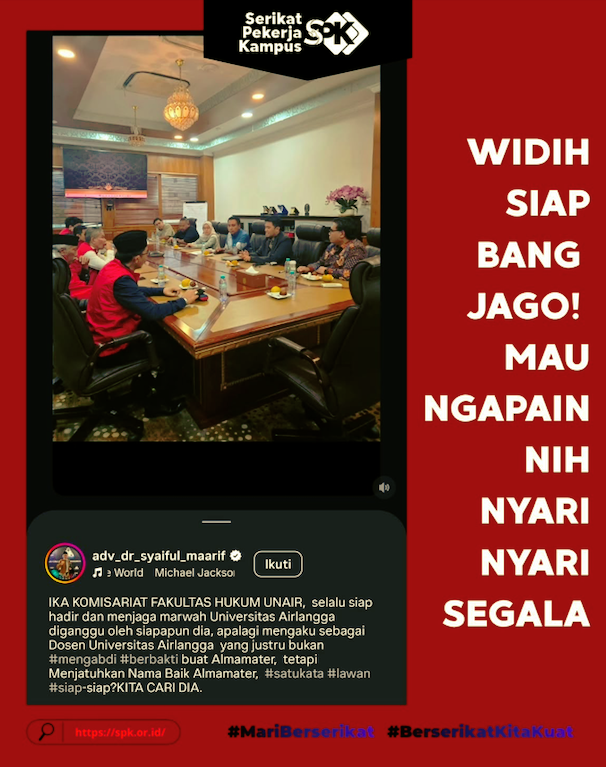 pekerjakampus's tweet photo. Wiih.. Gitu ya cara mainnya..
Perjuangin Kesejahteraan Dosen aja Mesti Diancem Ancem segala...

Nggak usah dicari, mau ngapain lo..

#SiapMelawan
#MariBerserikat
#BerserikatKitaKuat
#SerikatPekerjaKampus https://t.co/DMjsYUJSpl