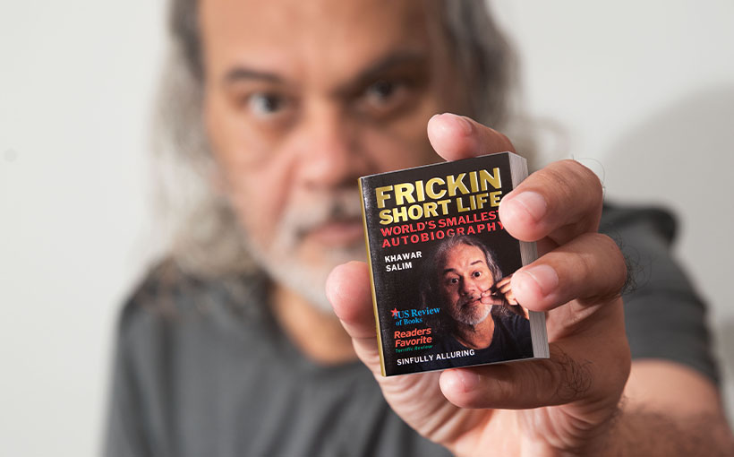 WRCACLimited's tweet photo. Frickin Short Life, created by Khawar Salim, is a complete autobiography measuring just 47 × 61 mm, making it one of the most compact books of its kind.
Verified by WRCAC, it has been confirmed as the “World’s Smallest Autobiography.”

 #worldrecord #autobiography https://t.co/Fz1dLT82RP