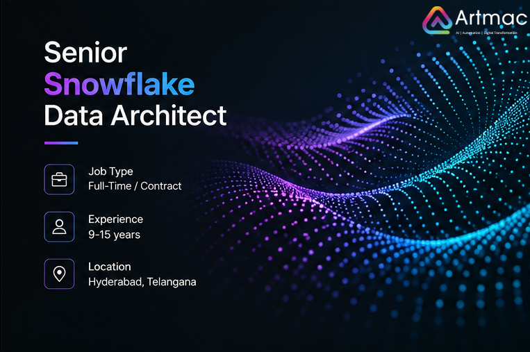 Artmacsoft's tweet photo. We are #Hiring for #India #Positions 

#JobTitle       : #Senior #Snowflake #DataArchitect

#Location      :  #Hyderabad, #Telangana

https://t.co/IR9Ft412Me https://t.co/JmhbGw1XVL