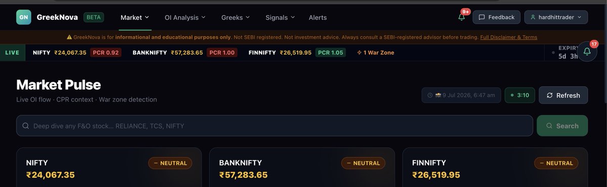 analytical_eye's tweet photo. ALERT MODE ACTIVATED: accessible from whichever screen you are, just hit the bell icon and see all the notifications on one side popping up, use and share your feedback

#GreekNova #Nifty50 #Sunpharma #Bhartiairtel #Telecom https://t.co/hB73O7Nrsk
