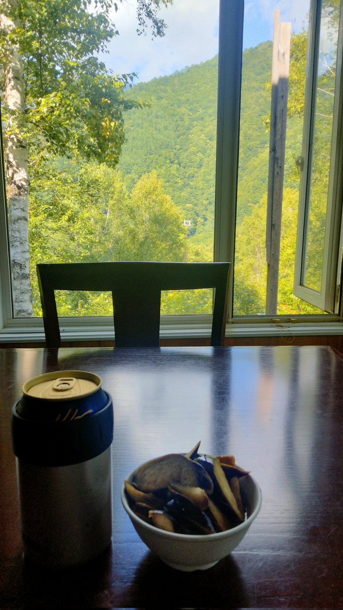 BakedHip's tweet photo. 今日も暑かった🥵
昼飯はアイスで済ませて腹ペコ🤤
お風呂で汗を流す前に待ちきれずナスの浅漬けとシュワシュワ～🍺 https://t.co/rP6rl2tjJK