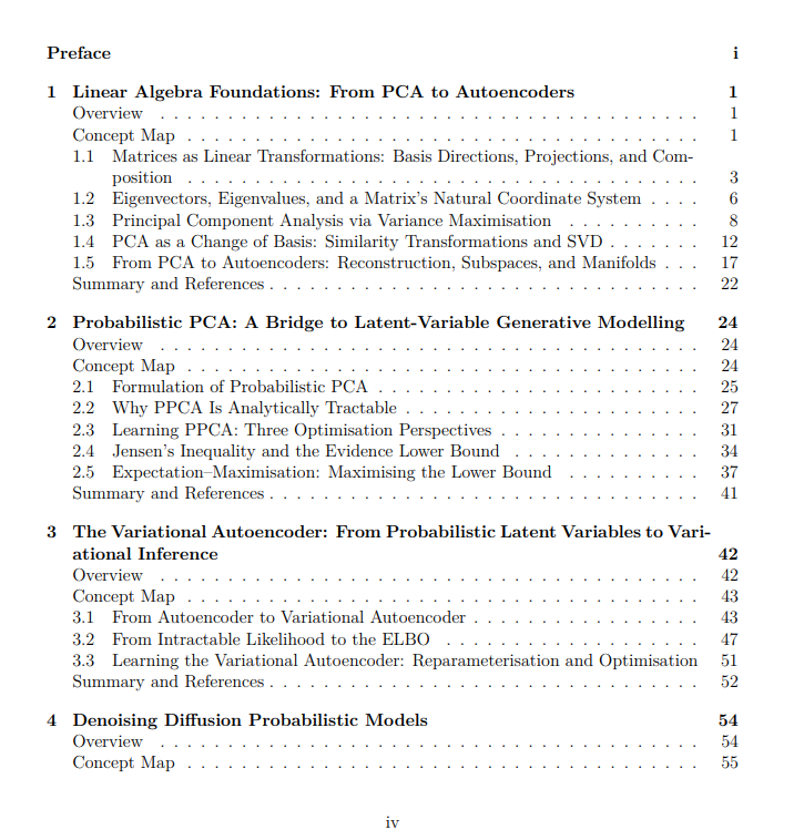 rohanpaul_ai's tweet photo. A 178 page survey study for refreshing math and generative AI foundations from University of Huddersfield.

The Little Book of Generative AI Foundations. https://t.co/2NoYsOCvZL