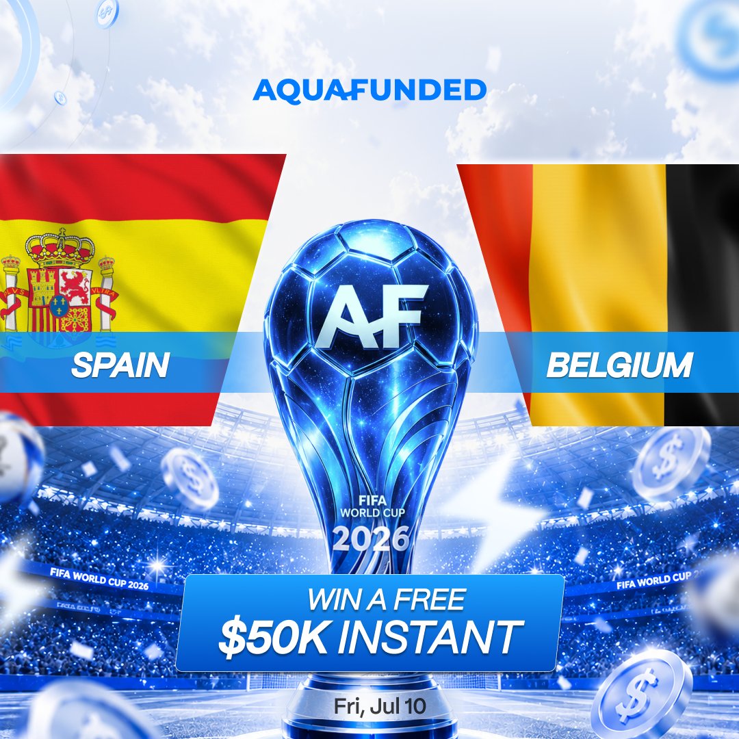 AquaFunded's tweet photo. Spain vs Belgium 🇪🇸 🇧🇪

We’re giving away a $50,000 instant funded account

All you have to do is predict the final score in the comments and follow us

If you get it right, you may win 🏆 https://t.co/0u7piBOl9y