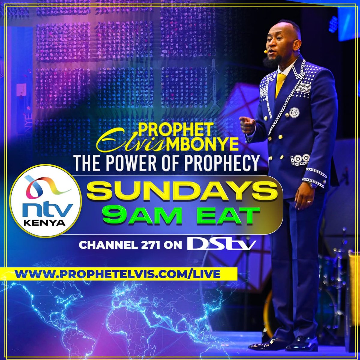 NationAfrica's tweet photo. Tune in to NTV Kenya this Sunday at 9:00 AM.for a captivating episode of "The Power of Prophecy "by Prophet Elvis Mbonye 

#ProphetElvisMbonye https://t.co/XL5cdGpInT