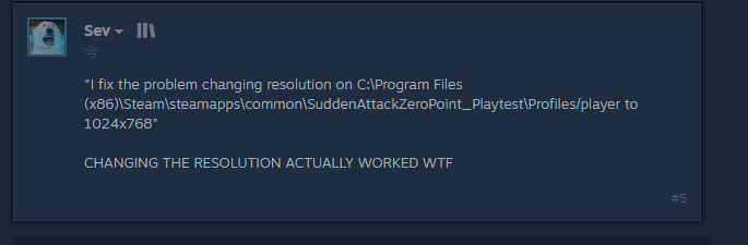 knowchi_png's tweet photo. AMDのグラボを使用していて、サドンアタック：ゼロポイントが付かない場合は

C:\Program Files (x86)\Steam\steamapps\common\SuddenAttackZeroPoint_Playtest\Profiles/player
というファイルの中にある解像度を
1024x768
に変更すると起動します

ゲーム内で解像度を変更すれば普通にできます https://t.co/lQvqQhP2bn