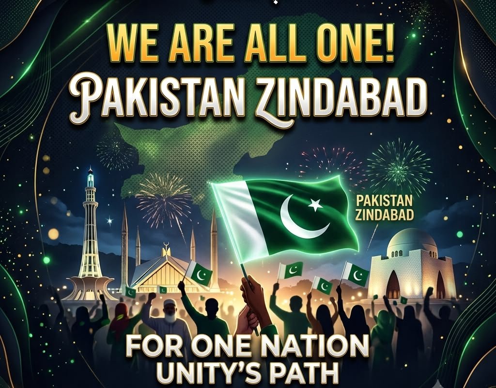 Kareema_Zehri's tweet photo. United under one flag, Pakistan celebrate peace unity and national pride. Together we honor out shared heritage and reaffirm our commitment to a stronger, more prosperous and brighter Pakistan.
#Pakistan #PakistanZindabad #WeAreAllOne #UnityIsStrength https://t.co/3w2hyJ2SDT