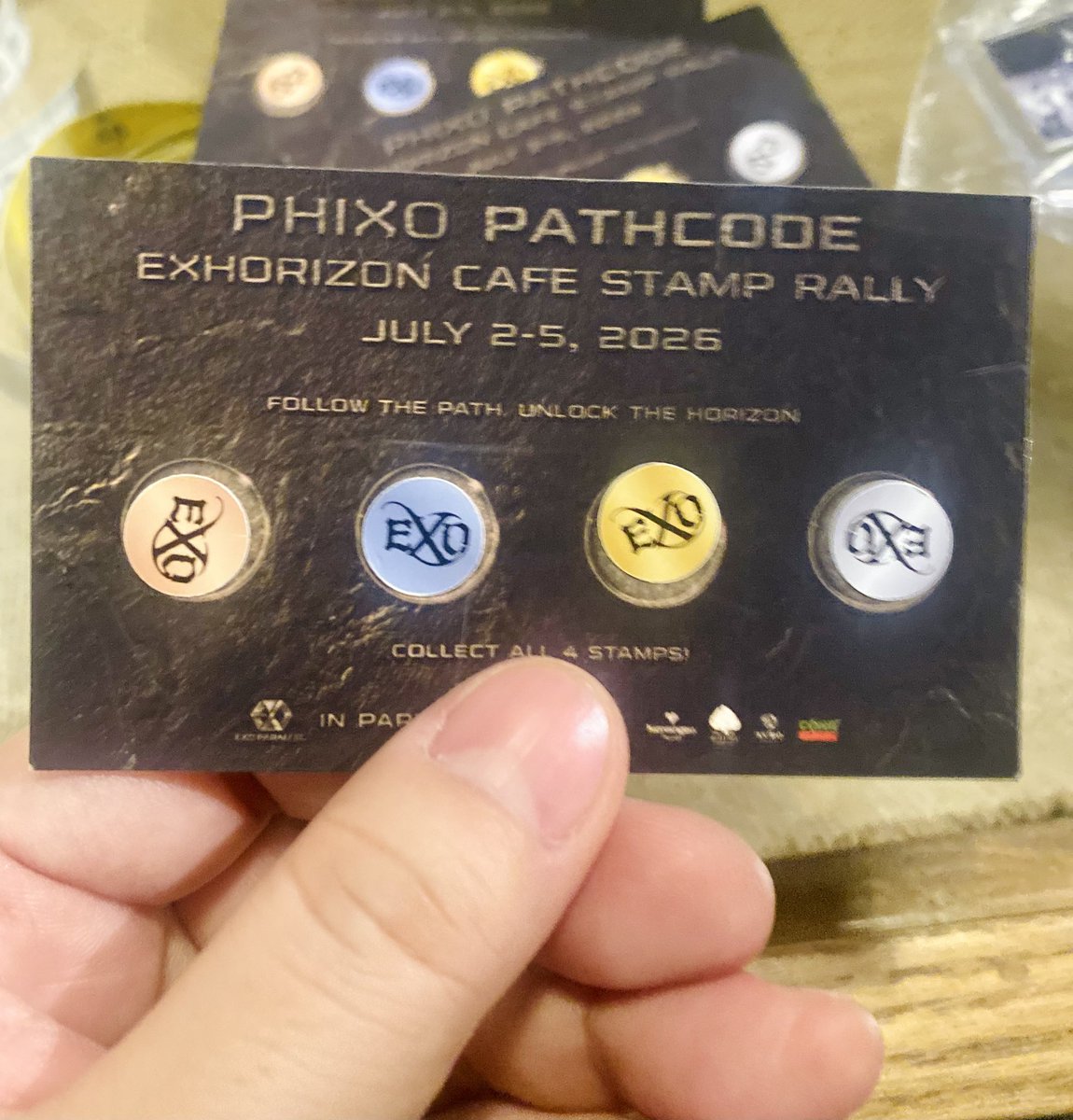 Bunnyeow00's tweet photo. I forgot haha somewhere along the way nabusy ang oat na ito!
Thank you, @EXOParallelPH !
Challenge Completed ❤️🔥
✅Auro Chocolate Café
✅After Tree Dessert Café
✅Kenangan Coffee
✅Cong Caphe PH
#PhixoPathcode #ExhorizonMNLStampRally #Exhorizon_in_MANILA https://t.co/DCy6PtzCWE
