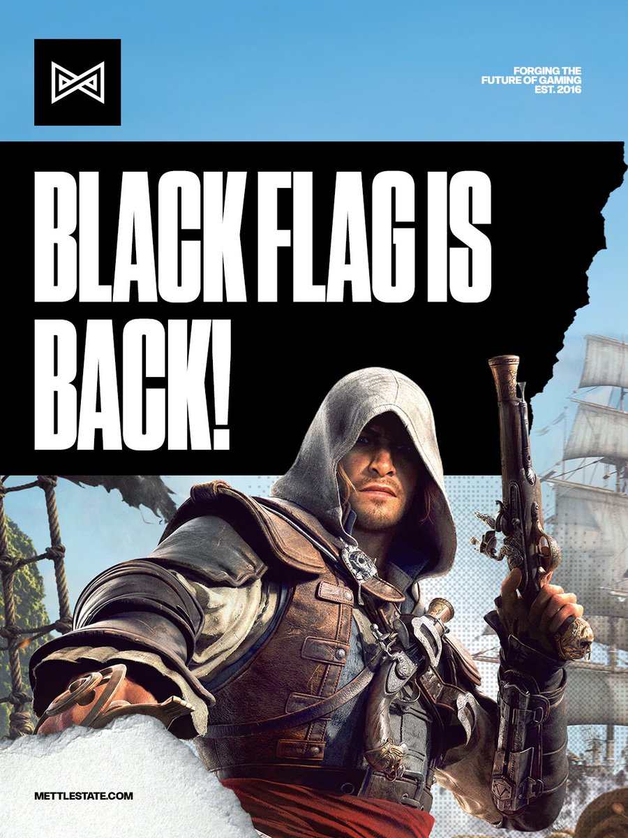 Mettlestate's tweet photo. Black Flag returns. 🏴‍☠️

Top 3 Assassin's Creed games?

Let's discuss.

#AssassinsCreed https://t.co/IIG4nAIb72