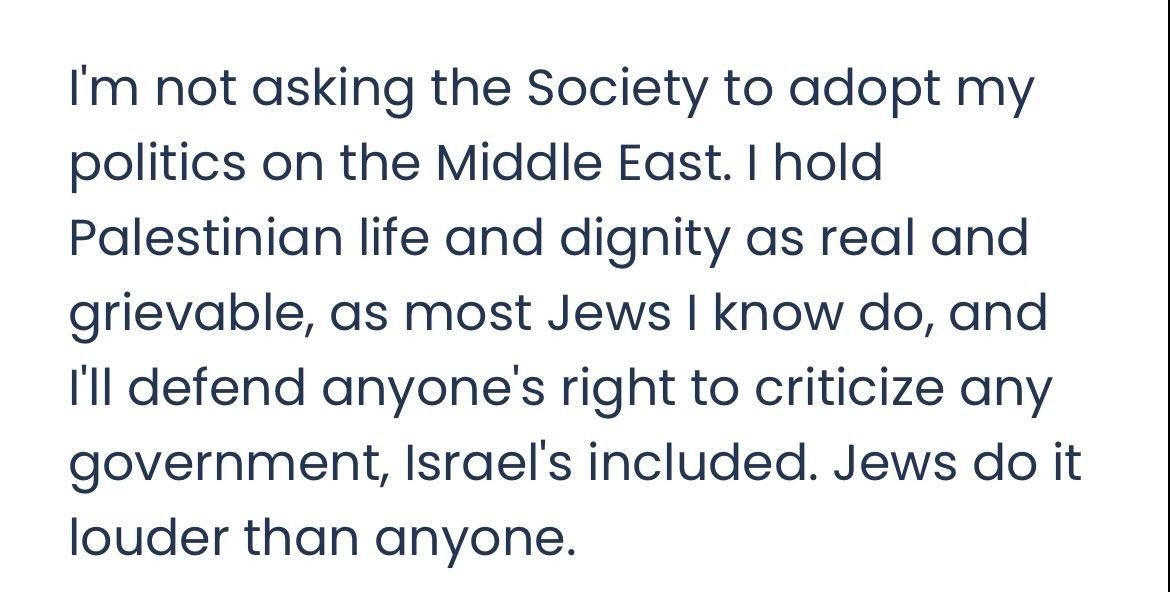 prymofthecrypt's tweet photo. Only mention of Palestine refers to Palestinian “life and dignity” as “real and grievable” — not exactly building confidence about the author’s willingness to recognize the extent of Israel’s atrocities and Palestinian humanity https://t.co/BofcqBuASo