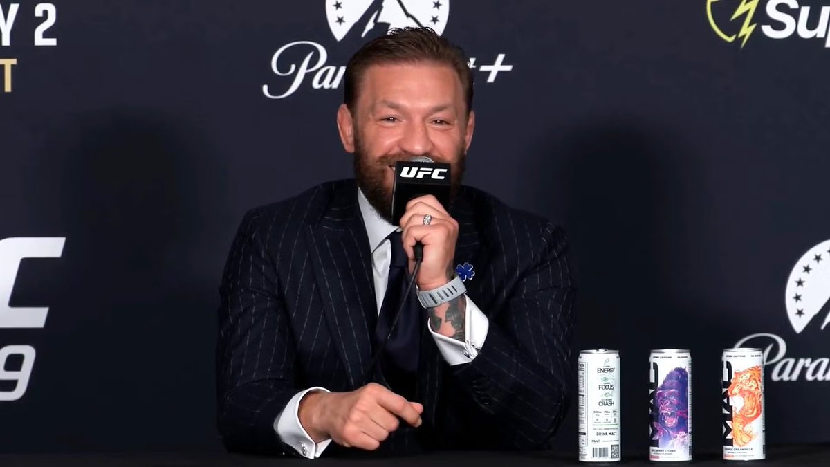infos_mma's tweet photo. Conor McGregor avoue avoir, pour la première fois de sa carrière, pratiqué l’abstinence dans sa préparation pour un combat ! 

 "J’ai aussi pratiqué l’abstinence dans ce camp d’entraînement, c’est la première fois que je le fais."

#UFC329 https://t.co/43cfHZld4P