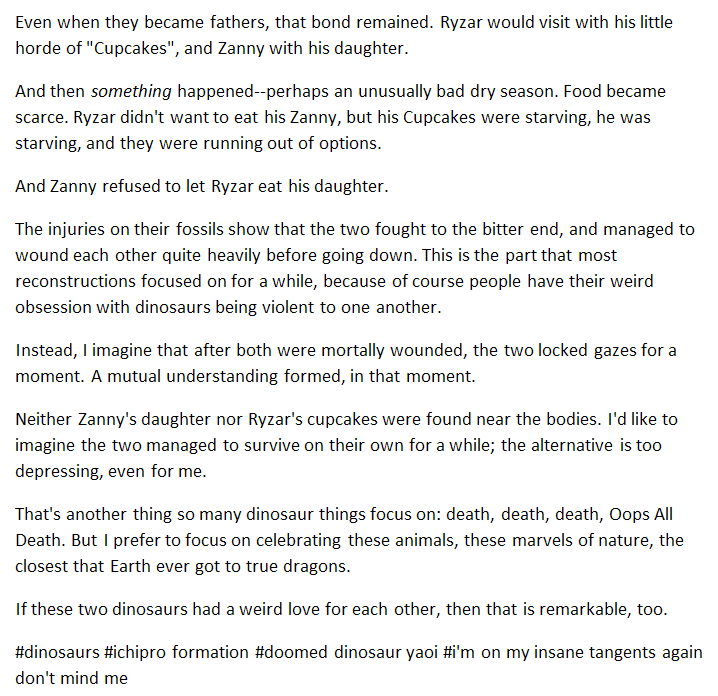 MarmotOnToast's tweet photo. And now, the most MarmotOnToast #Blazelust fic to ever exist. A Prehistoric AU.
Thanks to the jellies who encouraged me to add a glossary.
#Netherfiction https://t.co/TnPm78aCFO