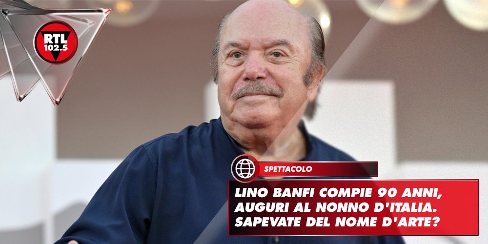 rtl1025's tweet photo. 🎂 Cifra tonda. Novant'anni per Lino Banfi, nonno d'Italia anzi d'Europa. Per lui, e per milioni di fan, è un giorno importantissimo. Lino, all'anagrafe Pasquale Zagaria, ha scritto più di mezzo secolo di storia del cinema italiano partendo dal varietà nella sua Canosa di Puglia.

Leggi l'articolo:https://t.co/6e9Icbg4AJ