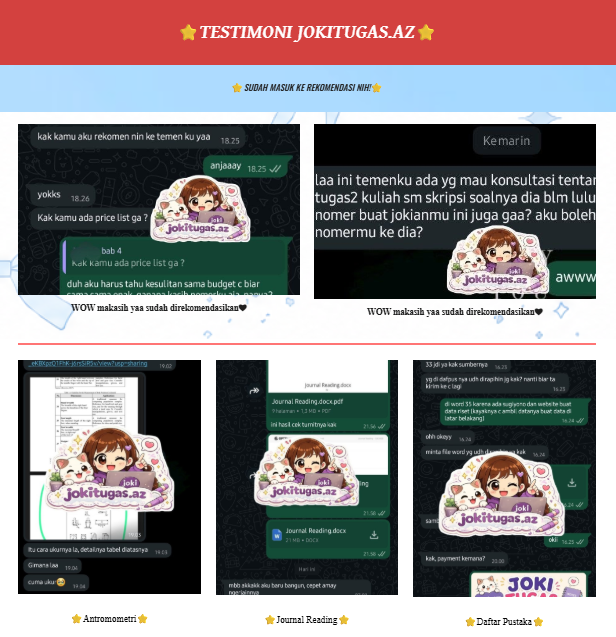 pakcoyummy's tweet photo. Biar makin yakin sebelum order... 💜
Semua testimoni asli, portofolio, serta contoh hasil pengerjaan sekarang sudah kami kumpulkan dalam satu website✨
🌐 Website Portofolio &amp; Testimoni:
 https://t.co/EGe8NzEzHx
#zonauang #jokitugas #jokiskripsi #tugaskuliah https://t.co/PipudRaJLE