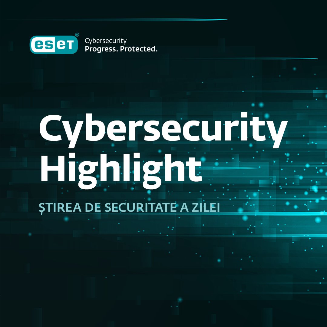 ESET_RO's tweet photo. 𝐄𝐒𝐄𝐓 𝐂𝐲𝐛𝐞𝐫𝐬𝐞𝐜𝐮𝐫𝐢𝐭𝐲 𝐇𝐢𝐠𝐡𝐥𝐢𝐠𝐡𝐭: AI lansează primul atac cibernetic (documentat) fără intervenție umană ↓           

🔗 https://t.co/ANPV1rbmA8 

#ESET #ESETRomania #CyberHighlight https://t.co/OWoeTKp6Qd