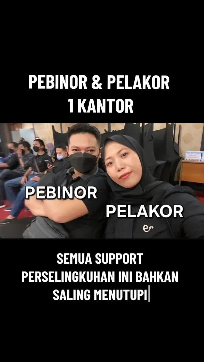Tangankanancuan's tweet photo. HEBOH .... PELAKOR FEAT PEBINOR dalam 1 Kantor yang sama.😱😱😱
INIMAH memang niat atau gimana?
💔💔💔
Source IG : yunkahanri

Baca begini lewat reels langsung Nauzubillah Min Dzalik, serem banget yaa perselingkuhan di tempat kerja memang paling rawan Jin dasim yaa. Sudah pelakor-pebinor, saling menutupi juga kebusukannya. Innalillahi, jadi takut salah memilih tempat kerja yang lingkungan pertemanannya begitu dasim sedasim- dasimnya, yuk mohon tingkatkan iman yang lagi kerja semuanya supaya tidak seperti ini😭😭😭
Ya begitulah ketika akal dan pengetahuan manusia sudah turun menjadi setingkat dan setara bahkan serendah akal Monyet Sangean yang suka kawin sana sini, poligami, dan kawin siri dalam membangun relasi.

Kasih Mesra & berbagai Pertolongan sesama manusia menjadi rusak dilakukan menjadi aksi balas jasa melampiaskan nafsu seksualitas sama seperti sistem kehidupan Monyet.

Evolusi manusia dari monyet belum sempurna masih setaralah untuk saat ini. Ntah siap ngajarinnya manusia jadi monyet suka kawin?