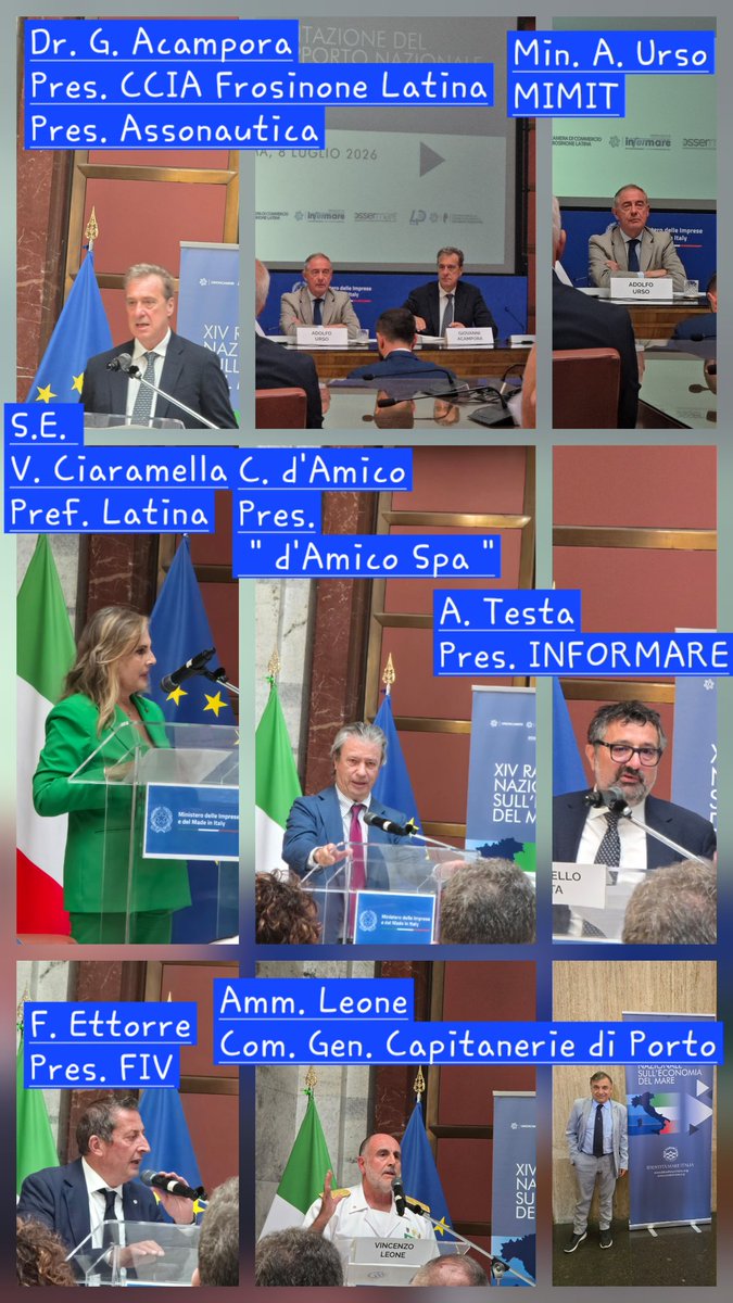 GiuseppeRinal10's tweet photo. Roma, 08.06.2026. Ho avuto il piacere di partecipare, presso il Ministero delle Imprese e del Made in Italy, alla presentazione del XIV Rapporto sull'Economia del Mare.Un appuntamento di grande valore che ha confermato come la Blue Economy rappresenti uno dei principali motori. https://t.co/vzqZP2GLcQ