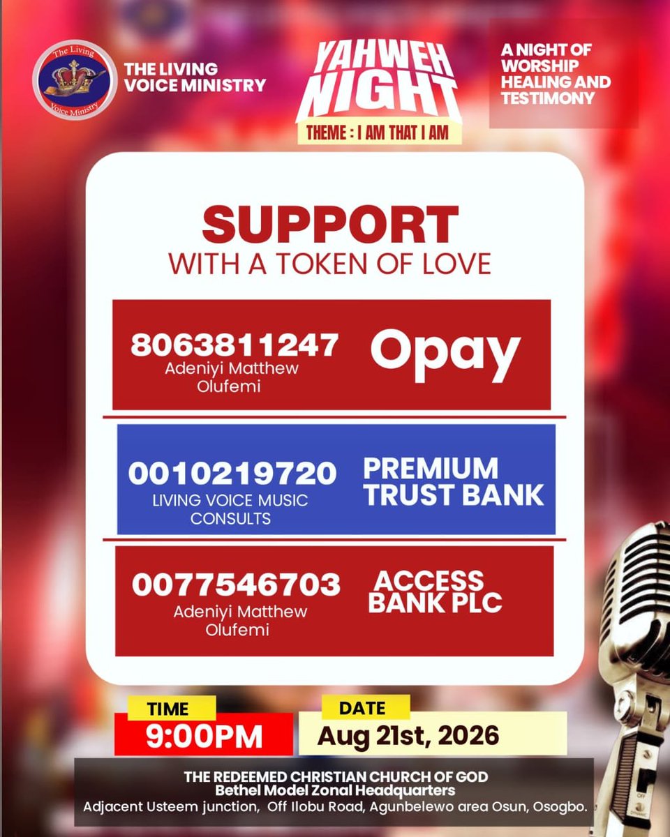 NElemure90943's tweet photo. #Godfavor 
#Goryahead 
#Joyinhispresence 
#YAHWEH NIGHT 2026
#I AM THAT I AM 
Apple live the city of OSOGBO osun state Nigeria https://t.co/lxx77fzTz5