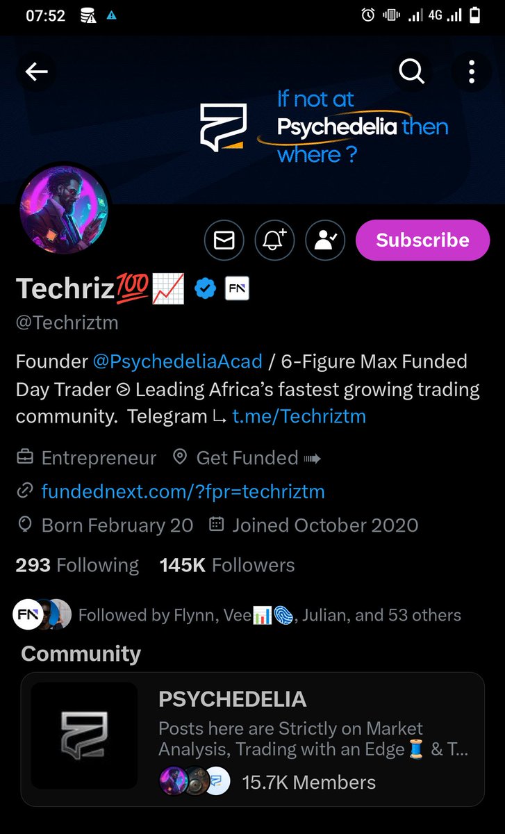 gideon_ugbaga's tweet photo. @Techriztm @PsychedeliaAcad @FundedNext @TraderHadesh Done
Reposted &amp; following all 4 accounts 
Good luck to me and all 🙏 https://t.co/Rdv3vdH3Hq