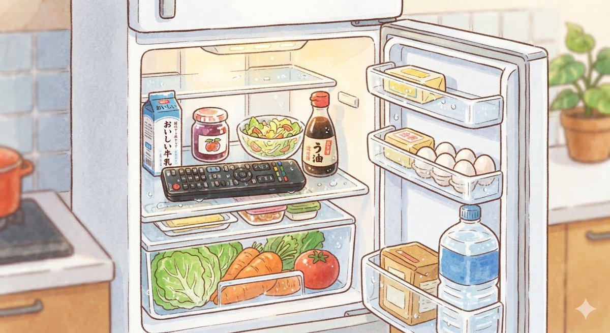 プレパレ そんなところに、こんなところに 冷蔵庫を開けたら テレビの