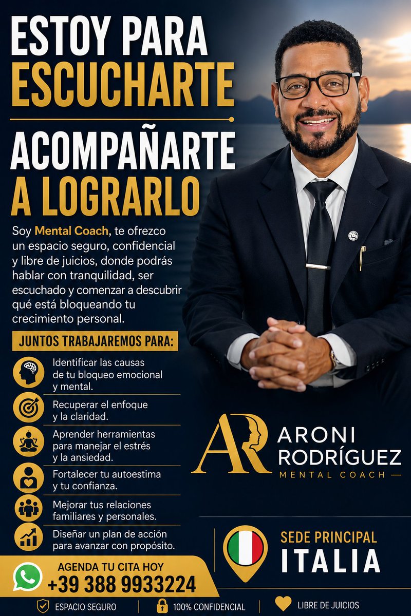 aroni_con's tweet photo. Aroni Rodriguez Peña. Mental Coach profesional, Italia https://t.co/8G58NXMyNA