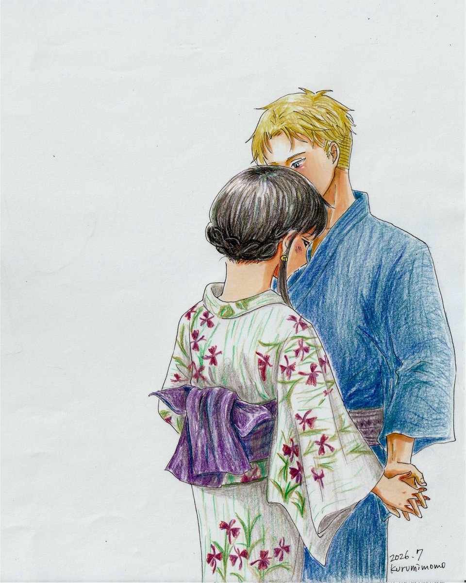 kurumimomo_3564's tweet photo. ヨさんは可愛い系の柄もとっても似合うなと思いつつ、迷ったけど今回は雰囲気出したかったので(?)大人しめな感じに… https://t.co/vAQrWMle5p