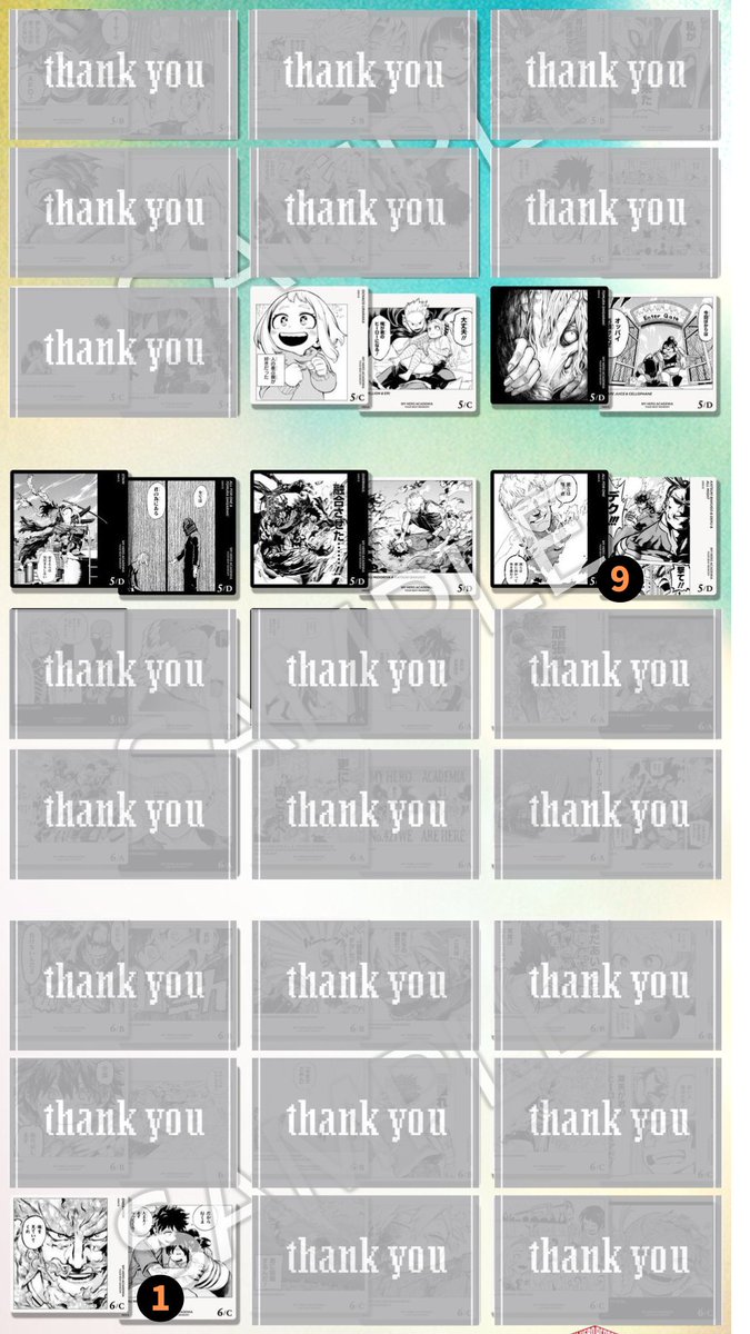 U_r_i416's tweet photo. 【交換 譲渡】僕のヒーローアカデミア ヒロアカ ボードゲーム YOUR BEST MEMORY ボドゲ

譲：画像1〜4
求：画像5、各40円+送料

✦スタンプ記載所持/無記載2枚

詳細
↓ https://t.co/PyMqUtrJu1
