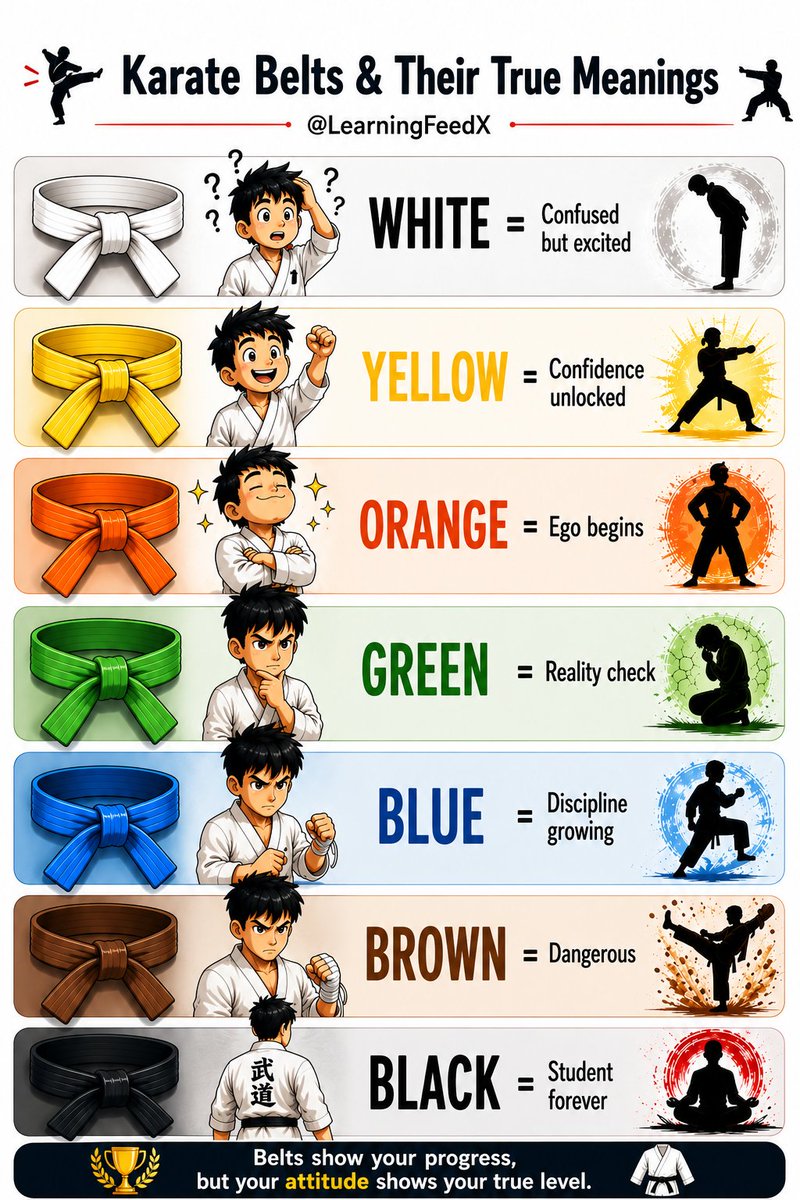 LearningFeedX's tweet photo. Karate Belt Meanings https://t.co/iFf9meXC8s
