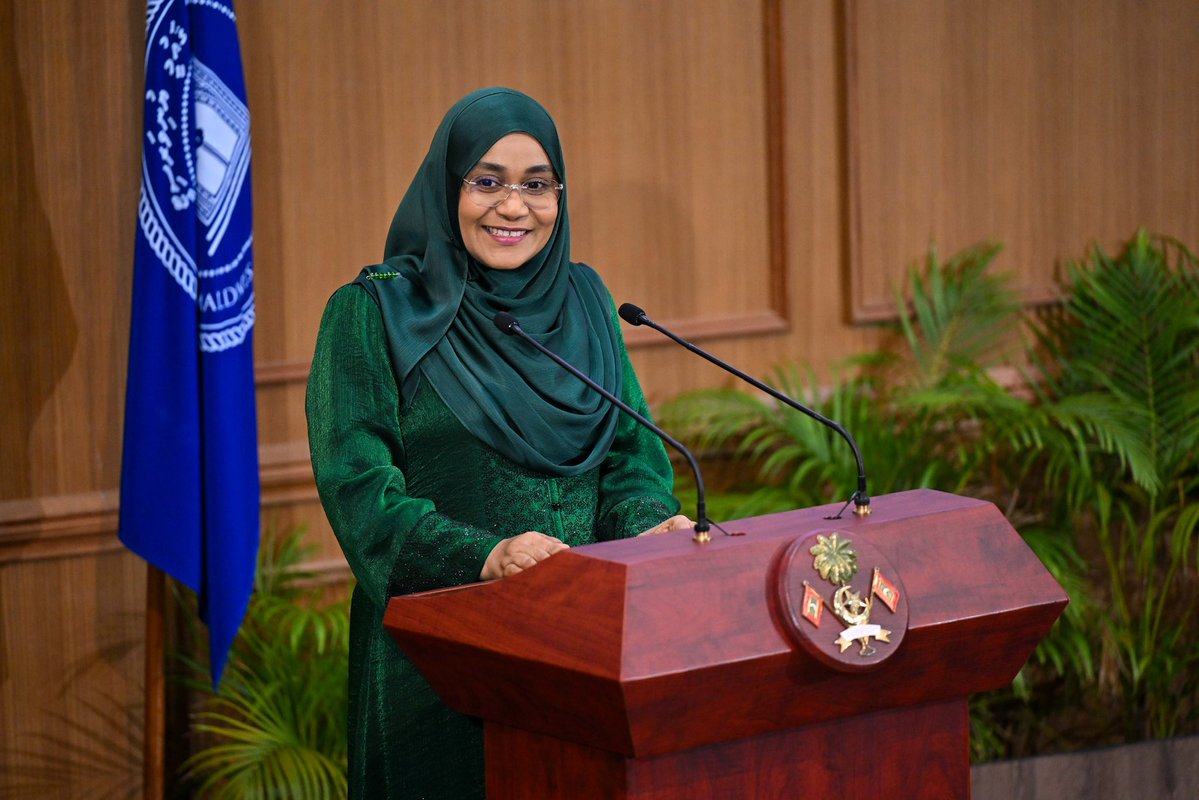 presidencymv's tweet photo. Strengthening mathematics education is an investment in the Maldives' future prosperity, resilience and progress: First Lady 
https://t.co/VTV41MD7KQ https://t.co/9uZmrhP3zn